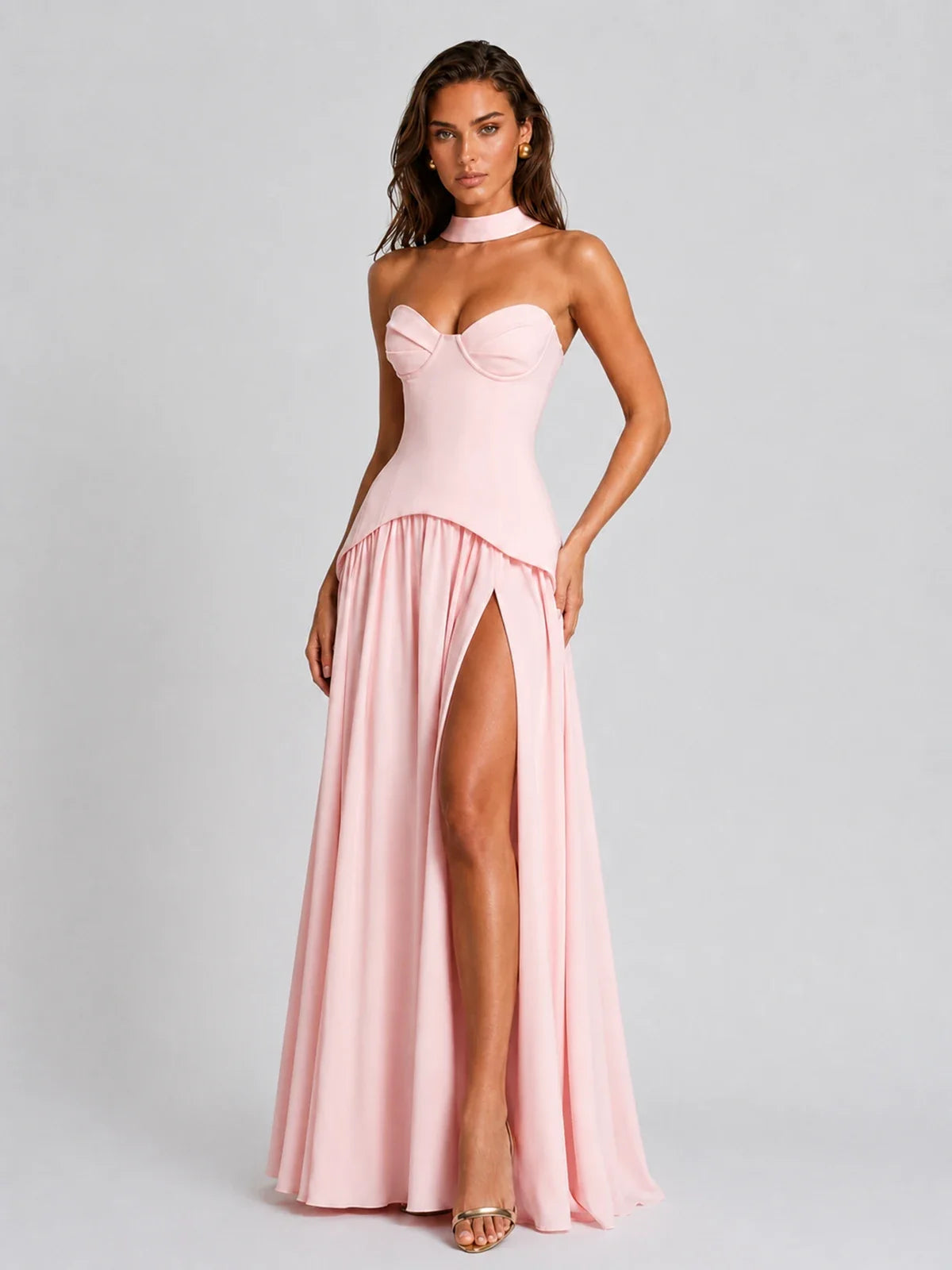 Strapless Sweetheart High Slit Prom & Formal Dress