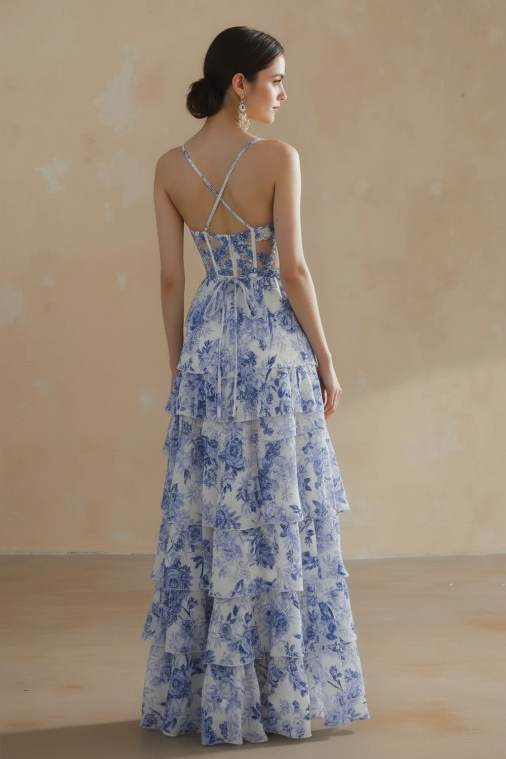 Sexy Sweetheart Tiered Long Prom Dress With Slit