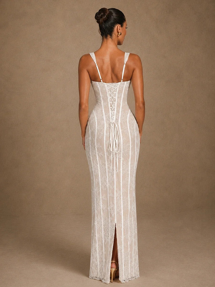 White Lace Mermaid Wedding Dress