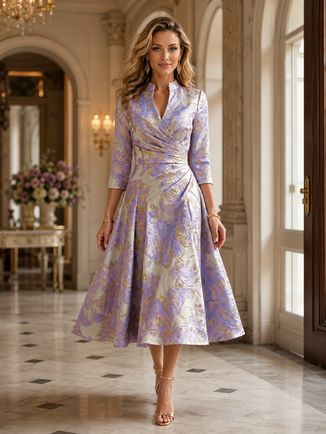 Tea-Length Mother of the Bride and Groom Dress